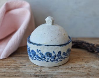 手作りの宝箱、蓋付き瓶、蓋付き陶器製砂糖入れ、塩入れ、宝石箱、陶器製結婚祝いギフト