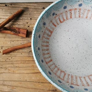 Ceramic soup bowl, handmade pasta bowl, curry bowl, dishwasher safe durable serving dish image 5