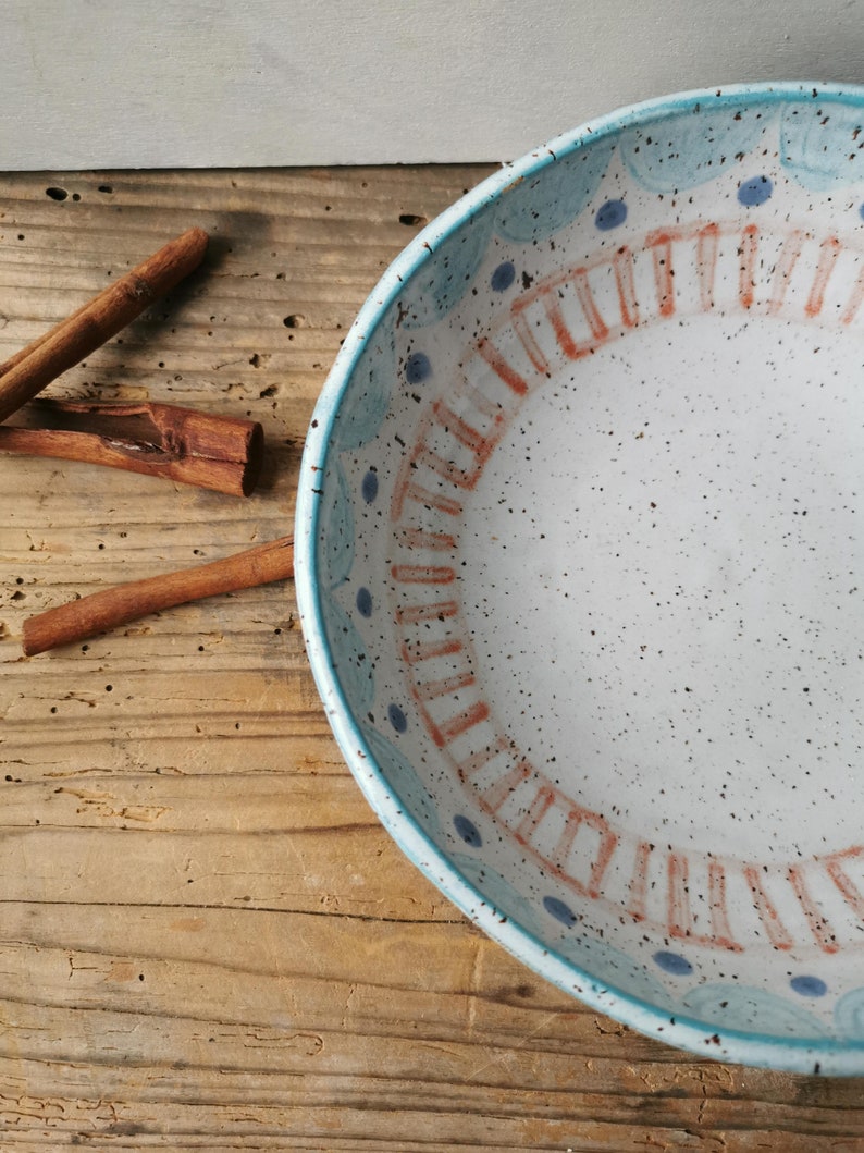 Ceramic soup bowl, handmade pasta bowl, curry bowl, dishwasher safe durable serving dish image 5