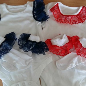 Lace vest & sock sets baby girls