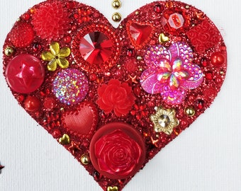 Heart Picture, Wall Art, children and adult diy, handmade craft kit, home decoration, birthday present