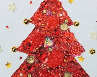 Árbol de Navidad, Regalo de Navidad para niños, Colgante de pared de Navidad, Kit de artesanía navideña, Kit de Navidad para niños,