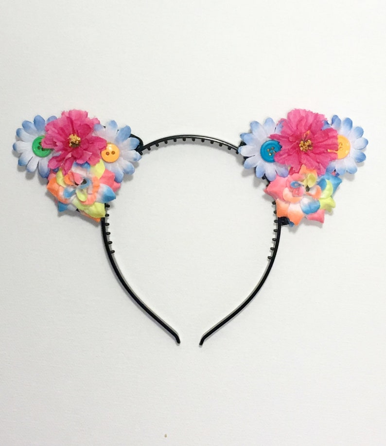 floral cat ears