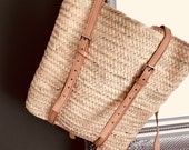 Moroccan Straw Backpack