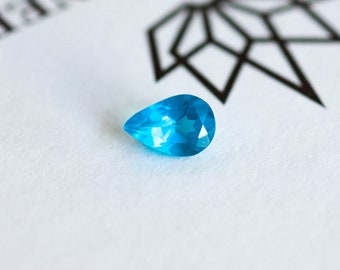 Neon Blue  Apatite - Pear shape Cut - 0.45ct