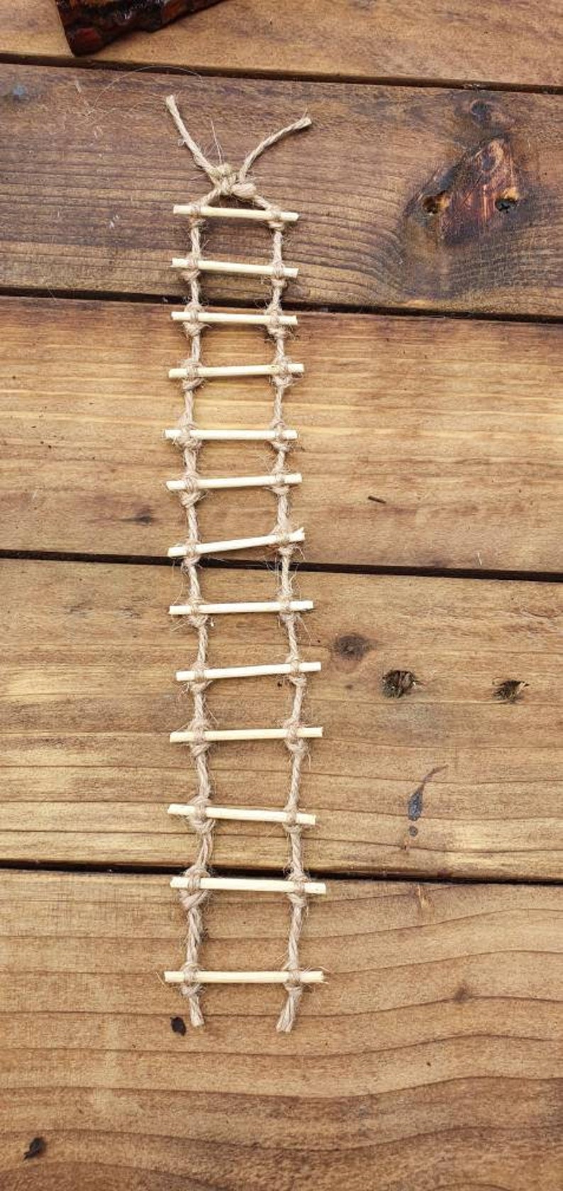 Fairy garden rope ladder Handmade miniature fairy garden Etsy