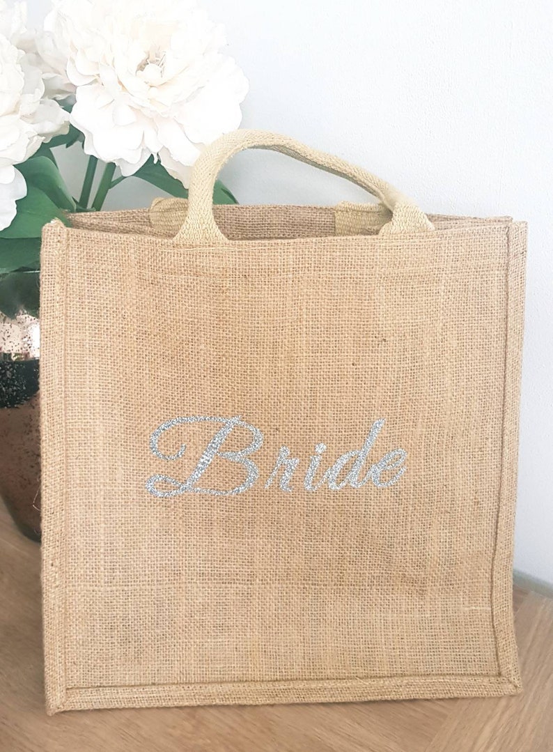 personalised hessian lunch bag