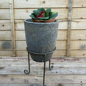 Verdigris Pot Stand Galvanised Metal Pot Holder
