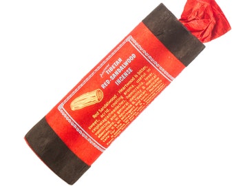 Incienso tibetano de sándalo rojo, 30 palitos de 13 cm – incienso orgánico genuino de Nepal – incienso de alta calidad de nuestra colección