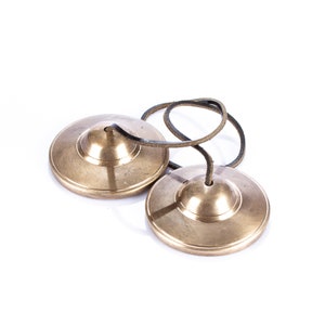 Tingsha small Tibetan cymbal / Buddhist Religious music / diameter — 7.3 cm