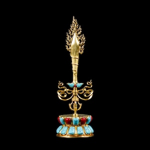 Sword of Manjushri that cuts off ignorance and duality — small perfect figurine for your buddhist altar / Tibetan Buddhist Art collection