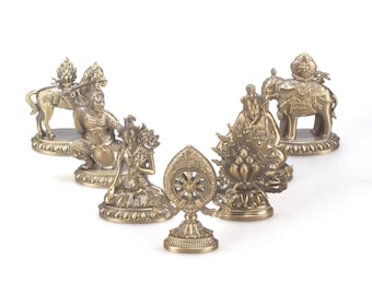Seven Treasures of Chakravartin — Tibetan Traditional Figurines for Buddhist Altar / Height — 8.5 cm / Buddhist Art collection