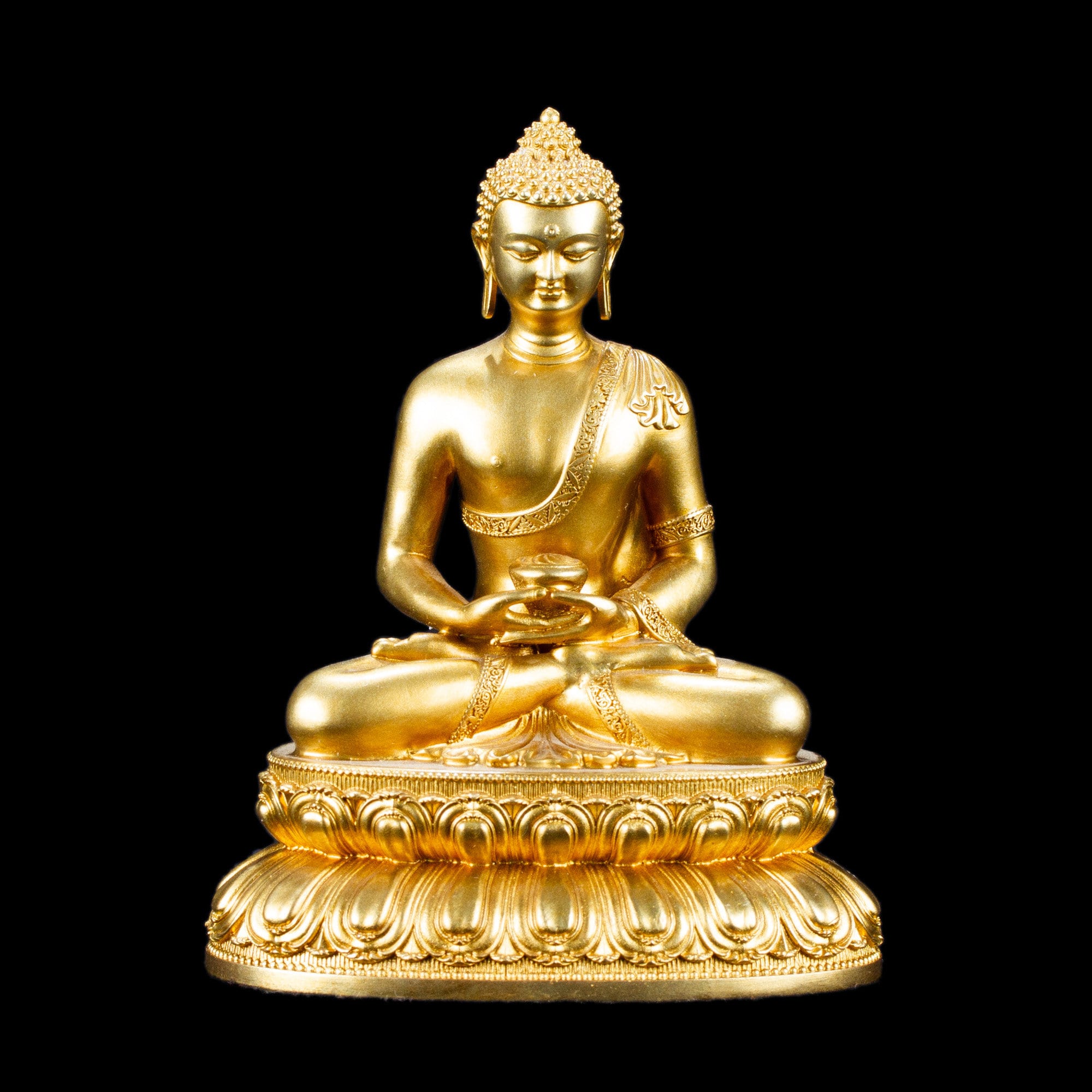 Statue of Buddha Amitabha (aka Opame) made from copper : small perfection, height — 10.5 cm / Tibetan Buddhist Art Collection