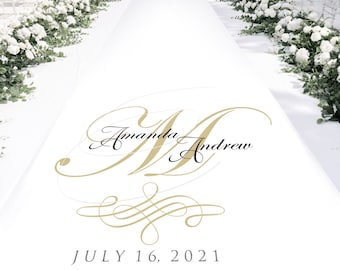 Personalised Wedding Aisle Runners -Typographical wedding carpet