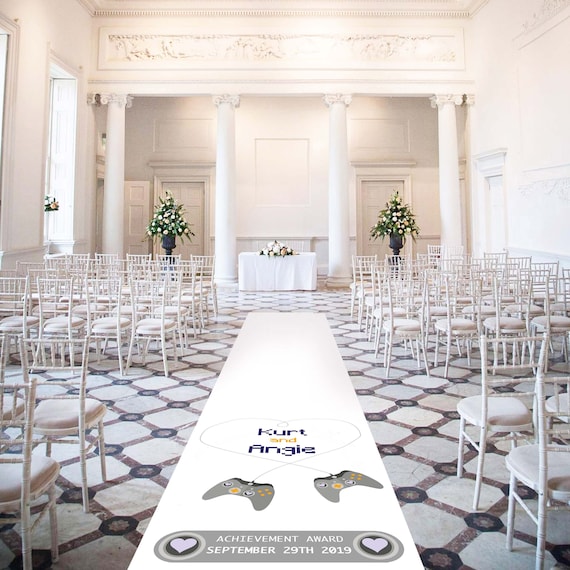 Personalised Wedding Aisle Runners - Playstation Theme