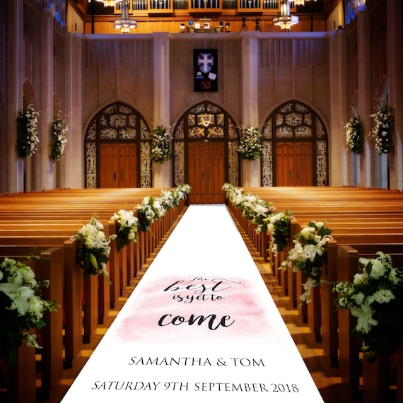 Personalised Wedding Aisle Runner - The best is yet to come - Personalised Wedding Aisle Runners