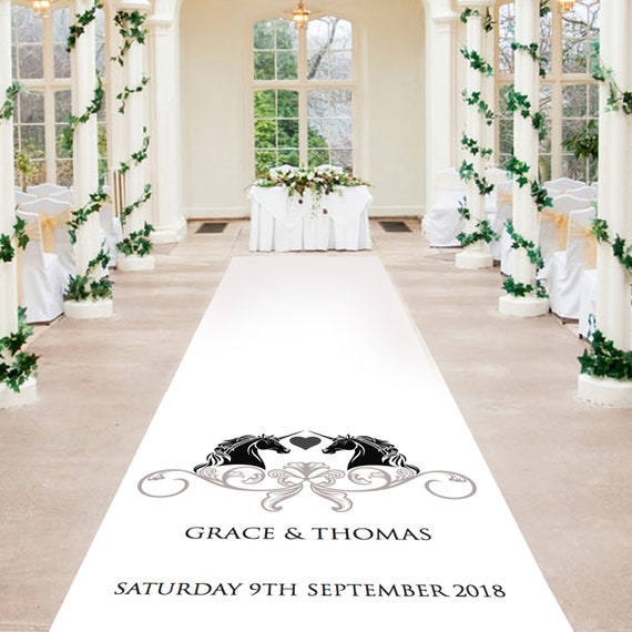 Unicorns 2018 Wedding Aisle Runner - Personalised Wedding Aisle Runners