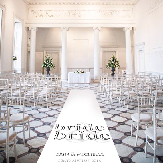 Bride and Bride Wedding Aisle Runner -Personalised Wedding Aisle Runners