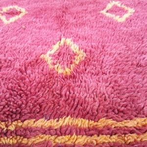vintage Moroccan Rug, moroccan rug , azilal rug ,vintage boucherouite , berber rug 5 x 8 feet image 6