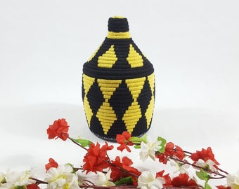 Marokkanische Korb Berber Korb afrikanischen Flechtkorb, handgewebte Korb, Aufbewahrungskorb
