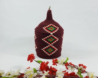 Marokkanische Korb Berber Korb afrikanischen Flechtkorb, handgewebte Korb, Aufbewahrungskorb