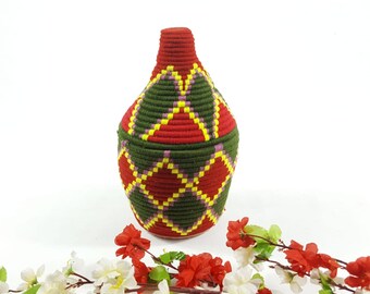 Moroccan basket berber basket african  Braiding basket , Handwoven Basket , Storage Basket