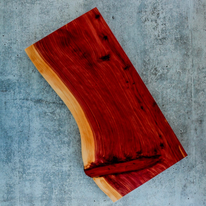 Live Edge Cedar Cutting Board Personalized Engraved Family Etsy