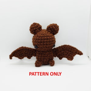 Entzückende kleine Amigurumi Fledermaus Muster, 3 Größen, Häkeln Fledermaus Muster, Amigurumi Muster, einfaches Häkelmuster, Kawaii Fledermaus Schlüsselanhänger
