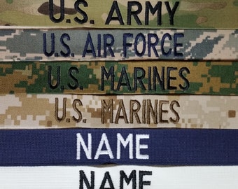 EASY ORDER Military Name Tape Sew on or Hook Fastener - Main Image