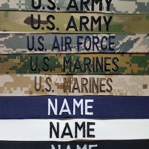 5 X 1 Name Patch, Embroidered Name Tag, Iron-on/velcro Custom Name Tape 