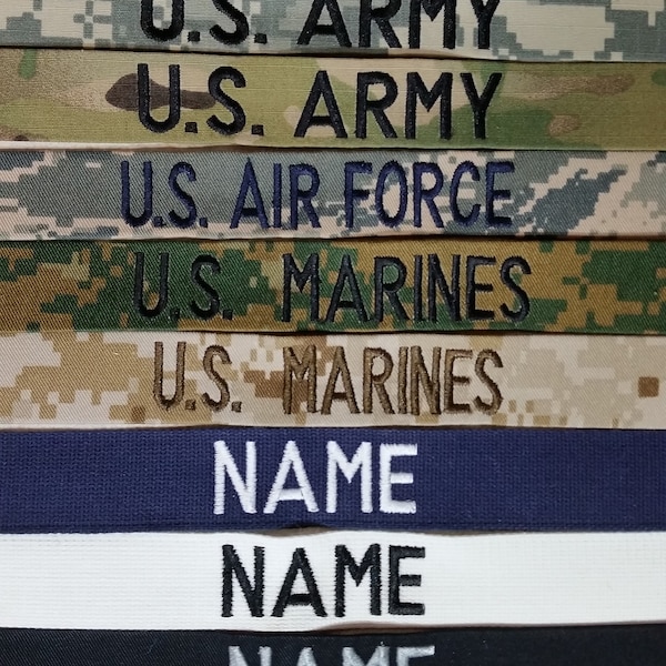 1 EASY ORDER military name tape sew on or hook fastener