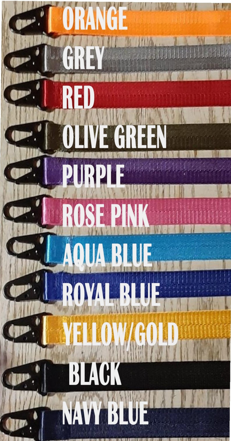 Custom Embroidered Sling Clip Luggage/gear Tags 1 X 8 Inches Heavy Duty ...