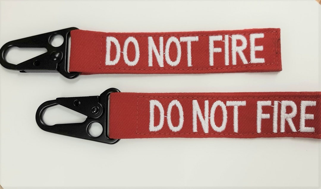 Set of 2 Custom Embroidered Heavy Duty Metal Sling Clip Gear Tags ...