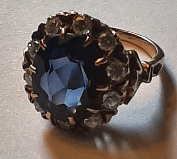 Ladies Sapphire and diamond 14k ring - image 1