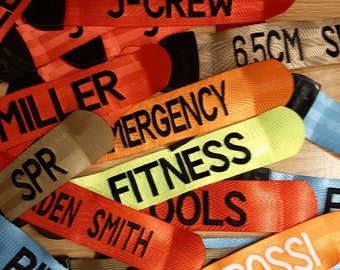 ONE EMBROIDERED gear tag