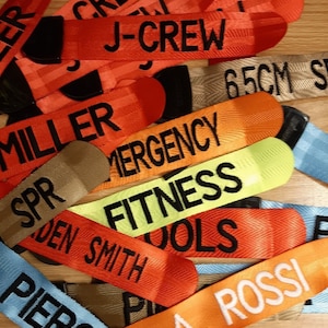 SET OF 3 EMBROIDERED gear tags