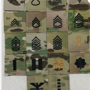 Ocp scorpion US ARMY rank for shirt front with or without hook fastener