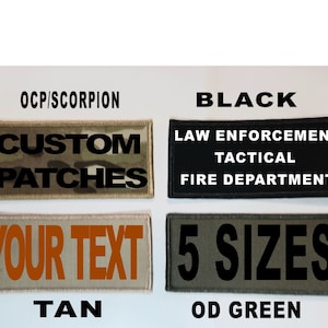 Tactical/Military/dog harness/custom embroidered patches (for sewing onto your item)
