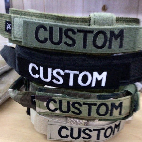 Tactical Dog Collar Military Grade Personalized. Free mini ocp flag patch with purchase