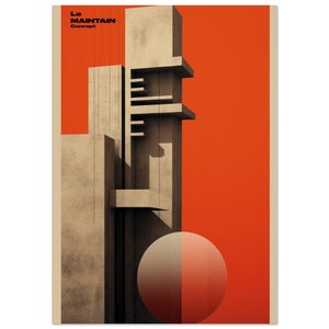 Le Maintain Concept - Brutalist French Vintage Architecture - Wall art