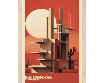 Le Balcon - Brutalist Architecture Concept Wall Art