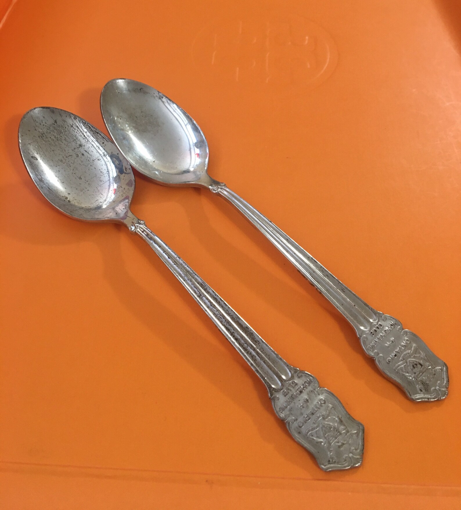 2PCs Vintage Sterling Silver Spoon 5.25 L 46g Marked Ontario Etsy