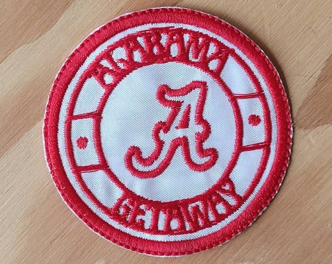 Handmade Alabama Getaway embroidered sew on patch