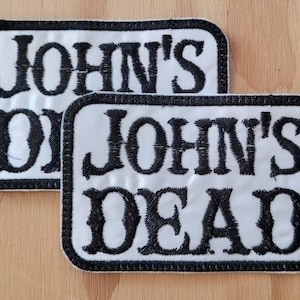John&#39;s DEAD handmade sew on patch