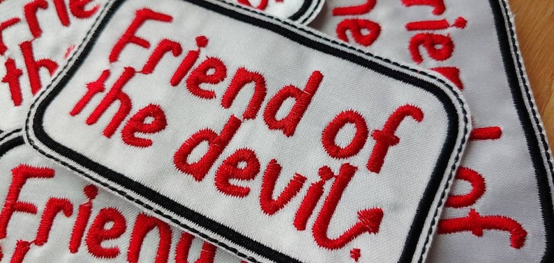 Friend Of The Devil handmade sew on patch