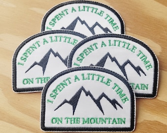 I spent a little time on the mountain handmade embroidered sew on patch
