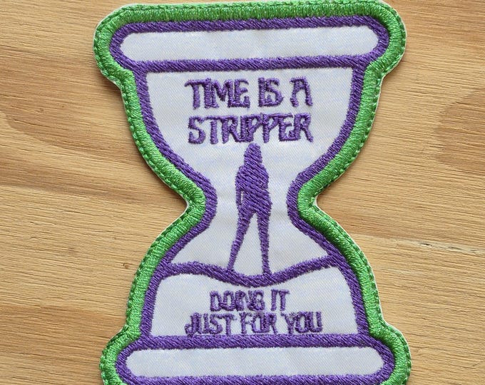 Time Is A Stripper Cats Under The Stars patch Jerry Garcia Band handmade fan art patch.