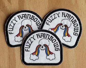 Fuzzy Rainbows Billy Strings handmade sew on patch bmfs
