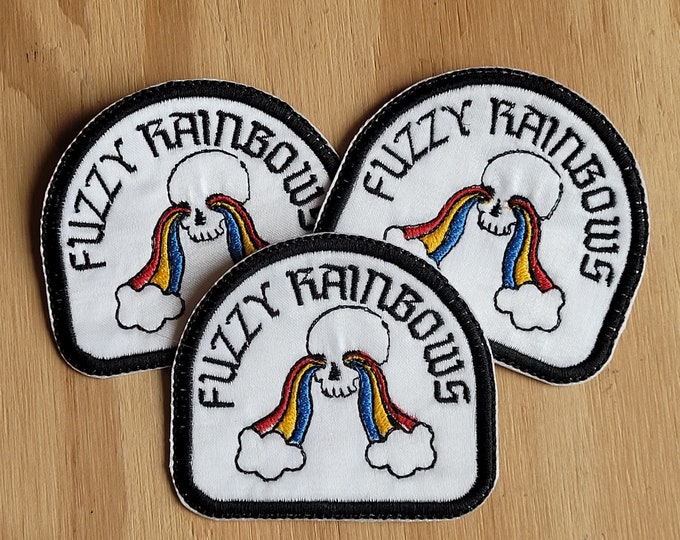Fuzzy Rainbows Billy Strings handmade sew on patch bmfs