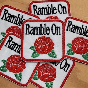 Ramble On handmade embroidered sew on patch 2 inches x 2 inches